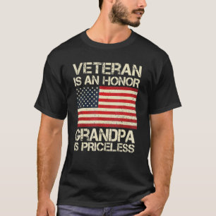 Camiseta Ser Veterano É Uma Honra Ser Vovô É Primo