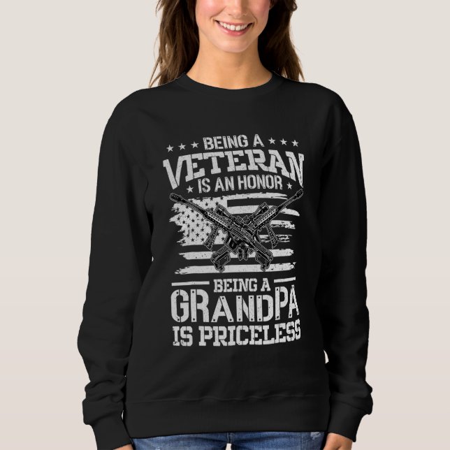 Camiseta Ser Veterano É Uma Honra Ser Vovô É Primo (Frente)