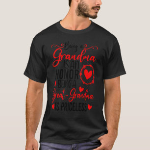 Camiseta Ser Vovó É Uma Honra Ser Excelente Vovó É