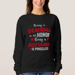 Camiseta Ser Vovó É Uma Honra Ser Excelente Vovó É
