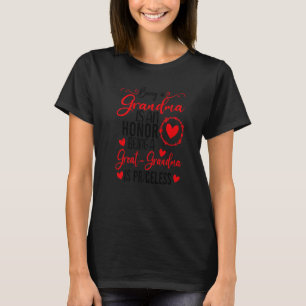 Camiseta Ser Vovó É Uma Honra Ser Excelente Vovó É