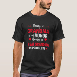 Camiseta Ser Vovó É Uma Honra Ser Excelente Vovó É