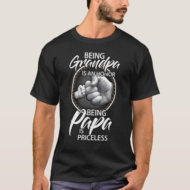 Camiseta Ser Vovô É Uma Honra Ser Papa É Imprestável (Frente)