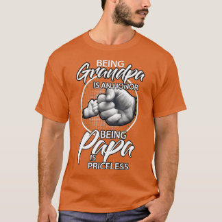Camiseta Ser Vovô É Uma Honra Ser PaPa Não Tem Preço.