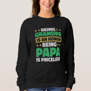 Camiseta Ser vovô é uma honra ser papai para o pai