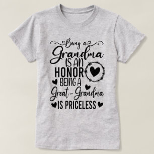 Camiseta Ser Vovó É Uma Honra Ser Vovó Excelente