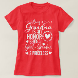Camiseta Ser Vovó É Uma Honra Ser Vovó Excelente