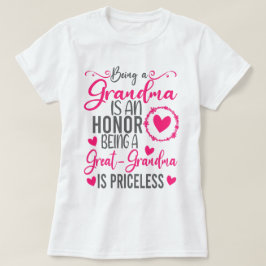 Camiseta Ser Vovó É Uma Honra Ser Vovó Excelente
