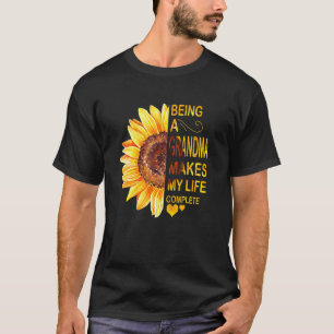 Camiseta Ser Vovó Faz Minha Vida Completa De Girassol M