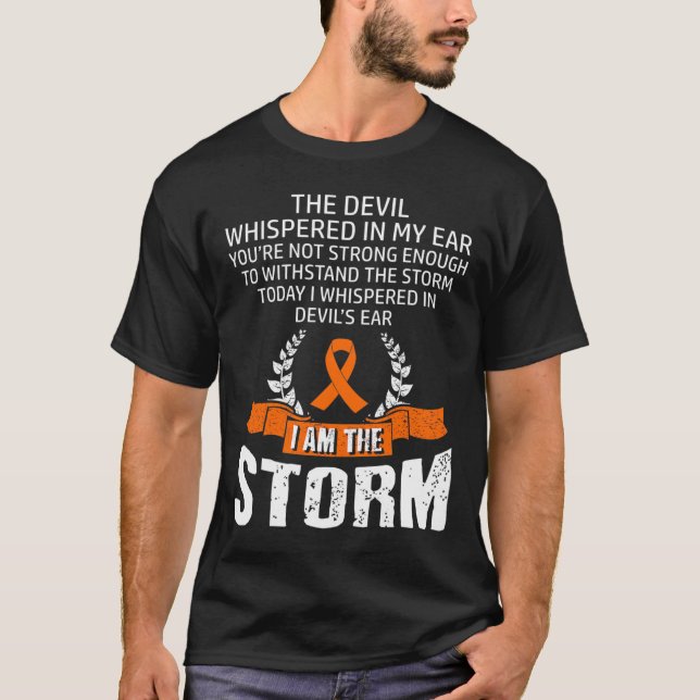 Camiseta Será A Consciência Da Leucemia De Tempestade? (Frente)