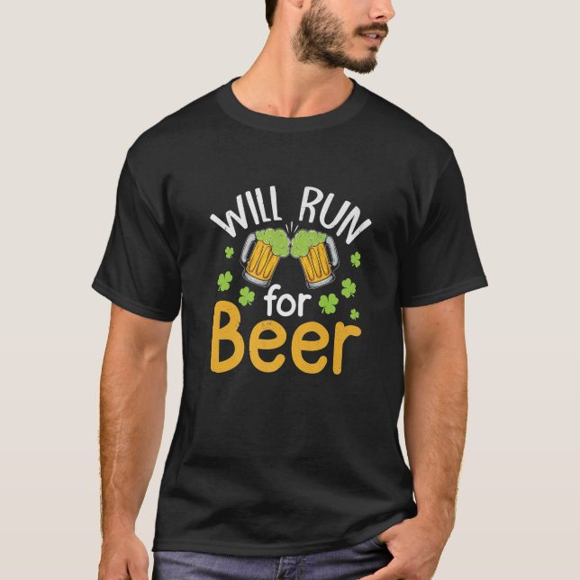 Camiseta Será Executado Para O Bebendo Funny Do Dia de São  (Frente)