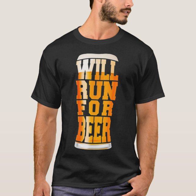 Camiseta Será Executado Para O Corredor De Cerveja De Artes (Frente)