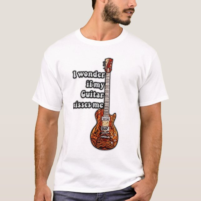 Camiseta Será que meu violão me sente falta de mim? (Frente)