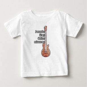 Camiseta Será que minha guitarra me sente falta.