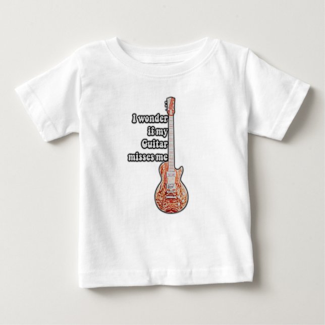 Camiseta Será que minha guitarra me sente falta. (Frente)
