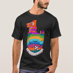 Camiseta Serape Bolsinho Pinata Mexicano Divertido Festa Ci