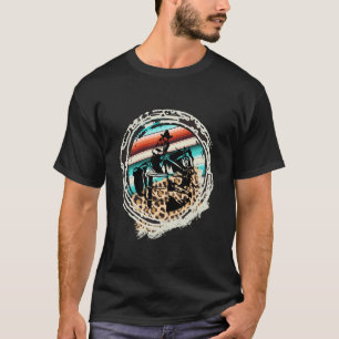 Camiseta Serape Leopardo de Corrida de Barril de Cavalo