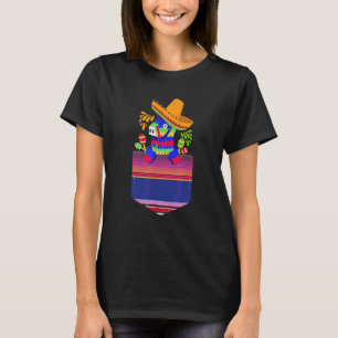 Camiseta Serape Pocket Pinata - Partido Fiesta Mexicano