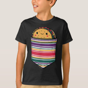 Camiseta Serape Taco de Bolso Cinco De Mayo Festa Diversão