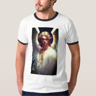 Camiseta "Seraphic Dreams Boy com Impressão de Wings T-Shir
