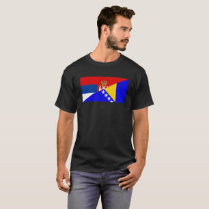 Camiseta serbia Bósnia - símbolo do país da bandeira de
