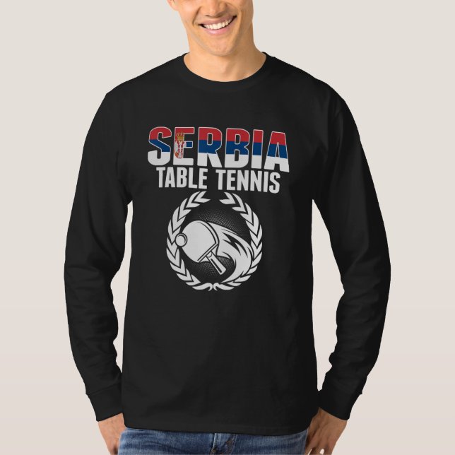 Camiseta Serbia Table Tennis   Serbian Ping Pong Team Suppo (Frente)