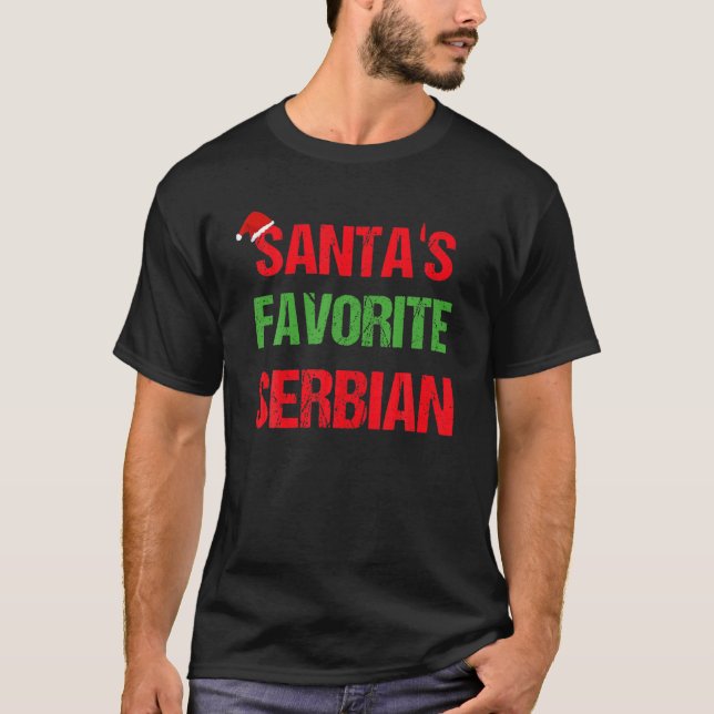 Camiseta Serbian Funny Serbia Pajama Christmas Gift (Frente)