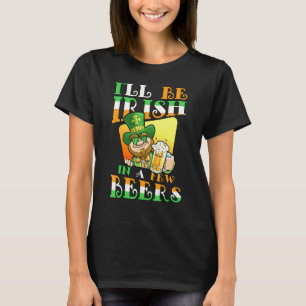 Camiseta Serei Irlandês Em Algumas Cervejas Leprechaun Luck