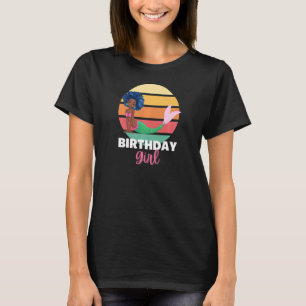 Camiseta Sereia Afro Girl Birthday - Juventude Africana Ame