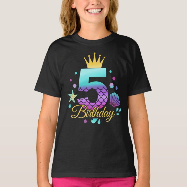 Camiseta Sereia Aniversário 5 (Frente)