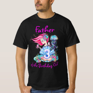 Camiseta Sereia aniversário de 3 anos Change Edit Text Pers
