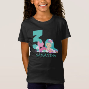 Camiseta Sereia aniversário de 3 anos Marina - Do mar T-Shi