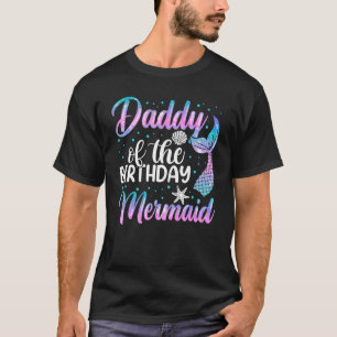 Camiseta Sereia Aniversário Para Homens Pai Do Pai