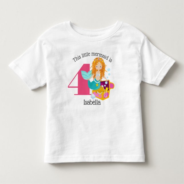 Camiseta Sereia Aniversário Personalizado (Frente)