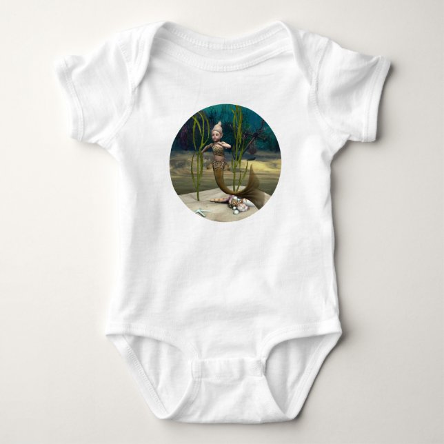 Camiseta Sereia Bebê Fofa (Frente)