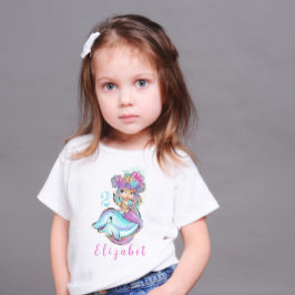 Camiseta Sereia Blonde e Dolphin Birthday T Shirt