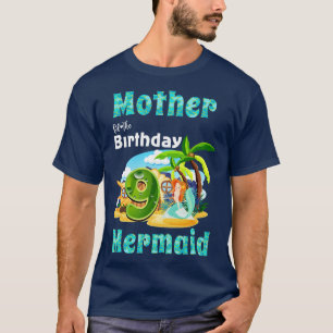 Camiseta Sereia Bonita Mãe Do 9º Aniversário