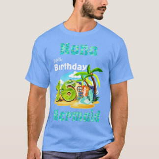 Camiseta Sereia Bonita Nana Do 16.º Aniversário