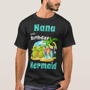 Camiseta Sereia Bonita Nana Do Aniversário Da 11