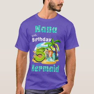 Camiseta Sereia Bonita Nana Do Aniversário Da 5