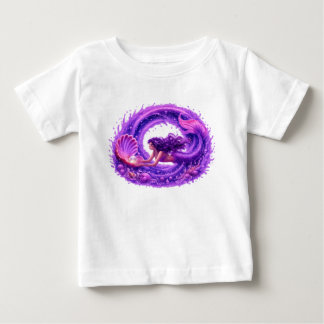 Camiseta Sereia Buscadora de Pérola Roxa Arte de Onda Fanta