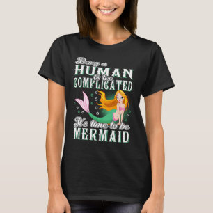 Camiseta Sereia Cita Ariel Para Mulheres Meninas