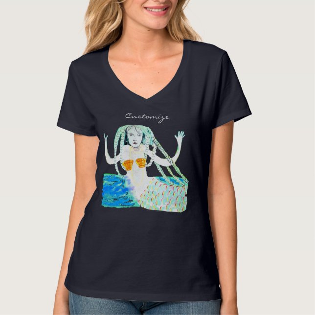 Camiseta Sereia com Dreadlocks Thunder_Cove (Frente)