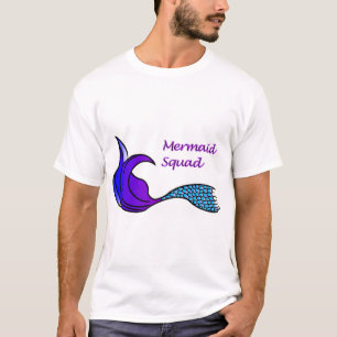 Camiseta Sereia com rabo roxo e azul