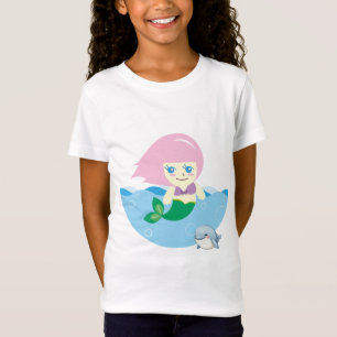 Camiseta sereia, conto de fadas, oceano