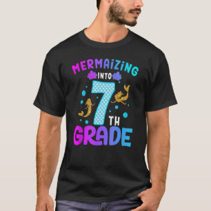 Camiseta Sereia Da 7 De Volta À Menina Da Escola 1rua Dia D