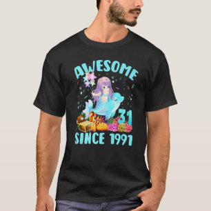 Camiseta Sereia De 31 Anos Incrível Desde 1991 31º Nascimen