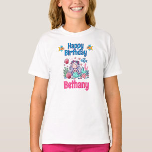 Camiseta Sereia de Aniversário Sob O Mar