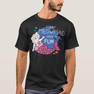 Camiseta sereia de gato giro