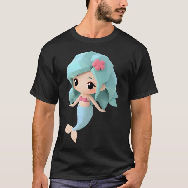 Camiseta Sereia de Origami (Frente)